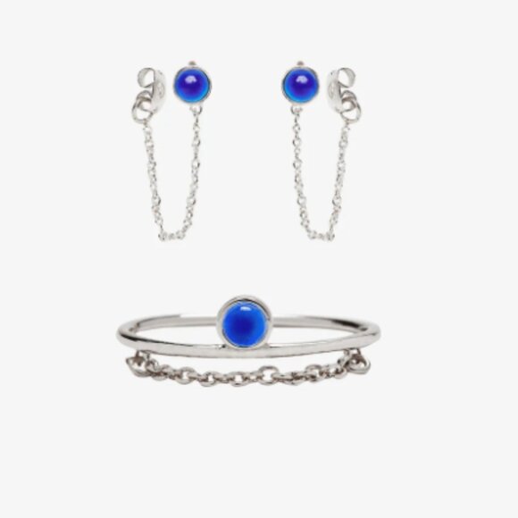 Pura Vida Mood Chain Wrap Earrings & Ring Set NWT - Picture 2 of 2